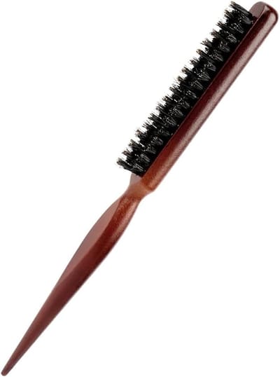 Plagende Haarborstel - Zwijn Haar Borstel Terug Haarborstel Staartkam Borstelharen met Houten Handvat Kapper Salon Kam voor Haarstyling
