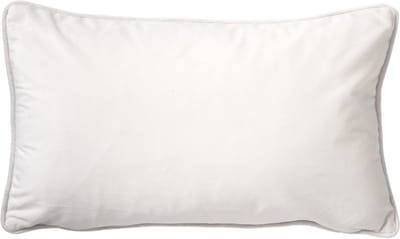 Dutch Decor FINN - Kussenhoes 30x50 cm - velvet - lendekussen - Snow White - wit - met rits - zonder binnenkussen