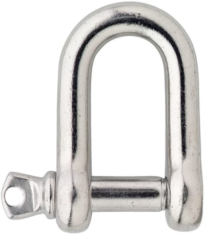 D-sluiting RVS - 6 mm - per stuk