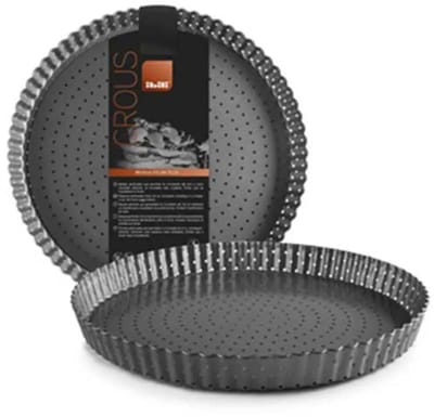 Ibili Geperforeerde Geribbelde Korstvorm 30 Cm Zilver