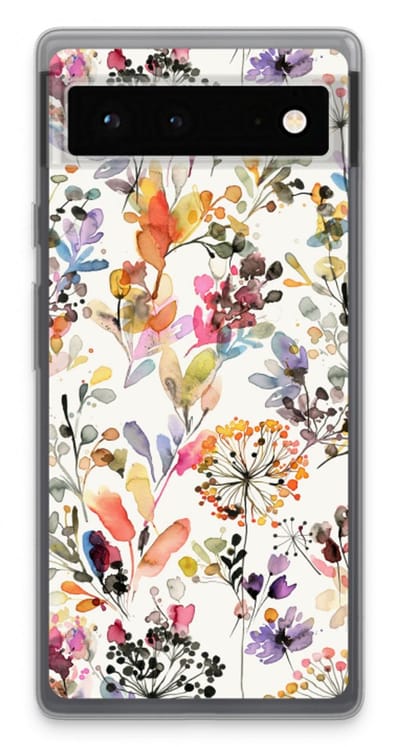 Case Company® - Hoesje geschikt voor Google Pixel 6 hoesje - Wilde grassen - Soft Cover Telefoonhoesje - Bescherming aan alle Kanten en Schermrand