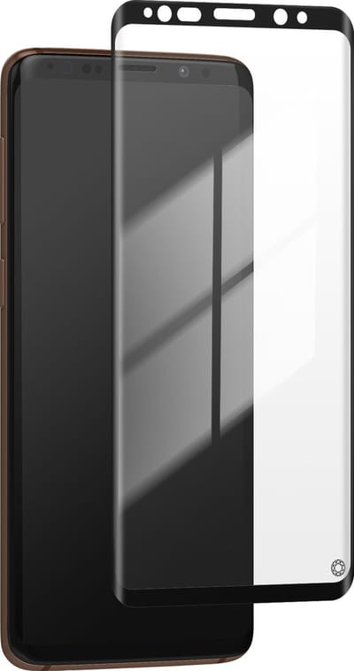 Force Case, Screenprotector geschikt voor Samsung Galaxy S9 Plus - Oleophobic 3D, Transparant zwart