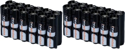 Batterij Houder - Batterij Organizer - Veilig Opbergen - Gepatenteerd Kliksysteem - Compact Ontwerp - Zwart