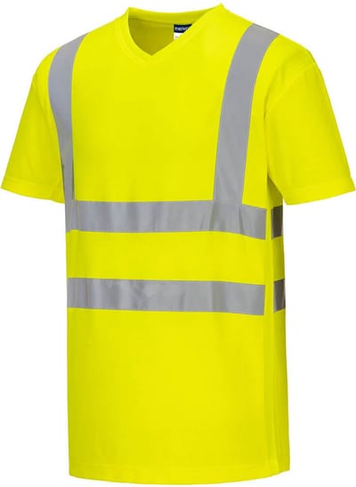 Portwest T-shirt met mesh en V-hals S179 - Geel - S
