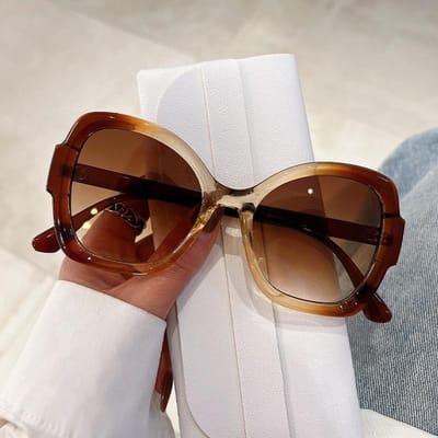 Lunettes de soleil papillon surdimensionnées vintage mode tendance punk marque de luxe designer double couleur pour femmes hommes
