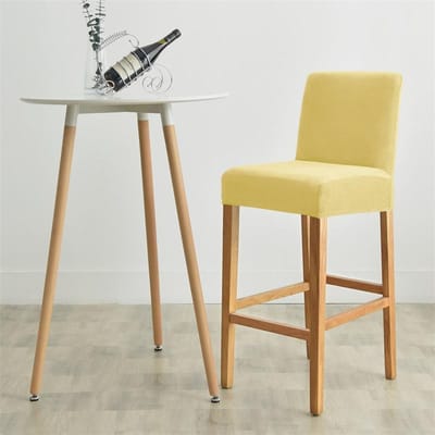 Housse de Chaise de Bar Épaissie Velours Vison Argenté Tissu Velours Élastique Maison Hôtel Club Bar Housse Tabouret de Bar Housse de Chaise 20*18*2cm