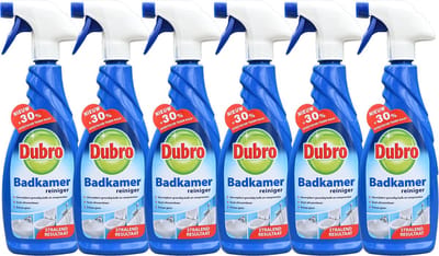 Dubro badkamer reiniger - 30% effectiever tegen kalk - badkamerreiniger - 6 x 650 ml