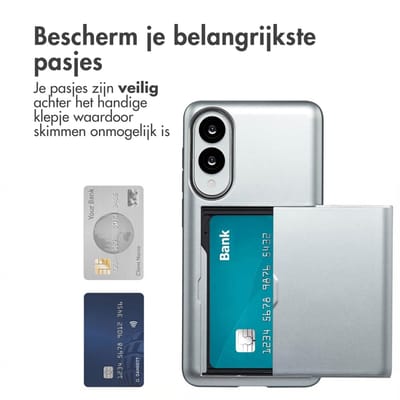 imoshion Hoesje met Pasjeshouder - Geschikt voor Samsung Galaxy S25 Edge - Grijs