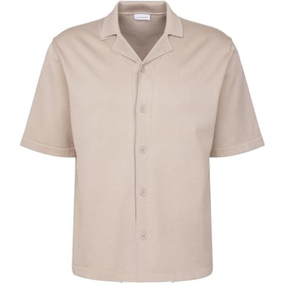 Seidensticker Knitted Hemd - Beige - XXL - Resort Shirt