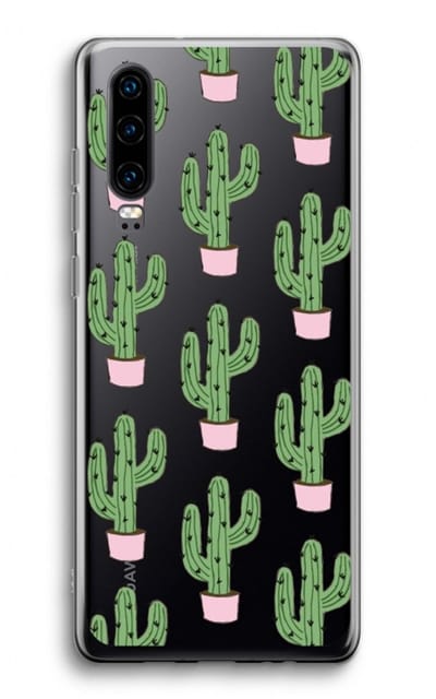 Case Company® - Hoesje geschikt voor Huawei P30 hoesje - Cactus Lover - Soft Cover Telefoonhoesje - Bescherming aan alle Kanten en Schermrand