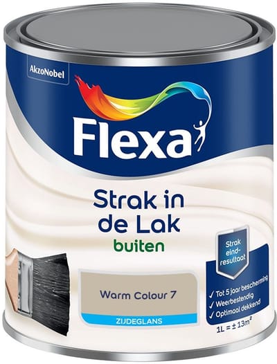 Flexa - Strak In De Lak Buitenlak Zijdeglans - Warm Colour 7 - Mengverf - 1 L