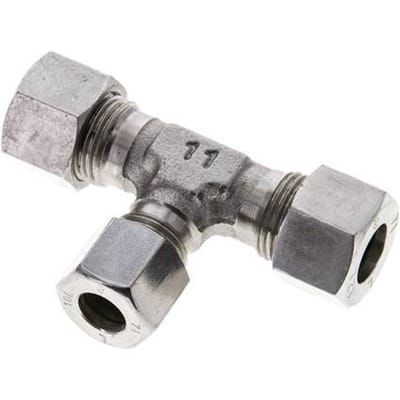10L & 12L RVS T-stuk Snijringkoppeling 315bar ISO 8434-1