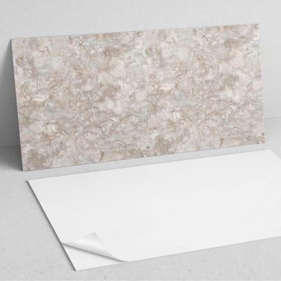 Coloray Wandpanelen Zelfklevend - Natuursteenpatroon PVC Wandpaneel - 100 cm x 50 cm - Beige Wandbekleding Zelfklevend - 1 stuk - Texturen Wandpanelen Zelfklevend - Wandbord Keuken - Wandpaneel Badkamer