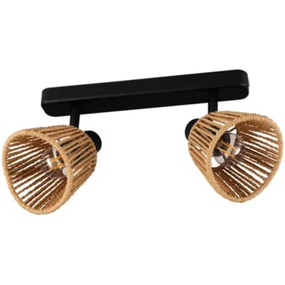 Eglo Opbouwspot Keelby - Natuur - Zwart - 2xe14