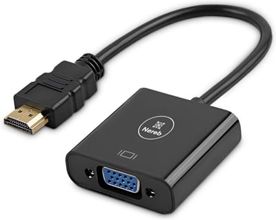 Nereb VGA Adapter – 1080p Converter met Audio-uitgang – Universele aansluiting voor Laptop, PC, Beamer & Monitor