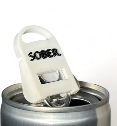 SOBER. Blikjes Opener & Sluiter 2-Pack - Herbruikbare Blik Clip - Blikjes Opener - Blik Afsluiter - Ideaal voor Festivals, Feesten & Camping - Wit