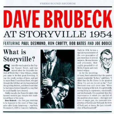 At Storyville 1954 - Brubeck, Dave Quartet, The