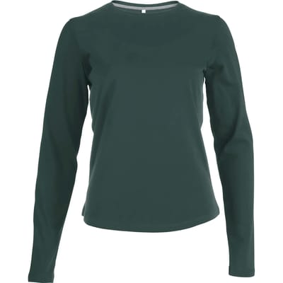 Kariban Dames T-shirt ronde hals lange mouwen K383 - Kelly Green - XL