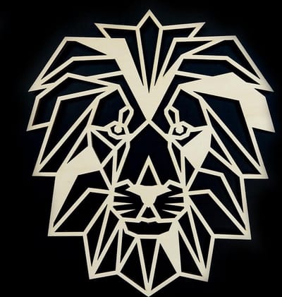 Houten Dierenkop • Houten Leeuw • Dierenkop Leeuw • Mega • Populier • Houten Dier • Wandecoratie