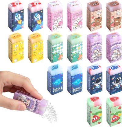 Kleurige Gum met Dieren en Fruit Motieven - Leuk voor Kinderen, School en Kantoor, Veelzijdige Gummen voor Studenten en Kinderen