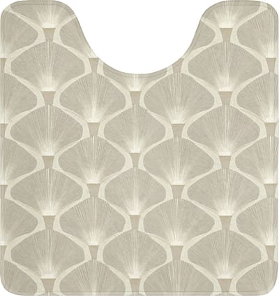 WC mat met uitsparing 55x60 cm - Antislip - Paneel - Ginkgo - Zand - Toiletmat met uitsnijding - Vloermat - Douchemat - Toilet tapijt - Toiletmatten