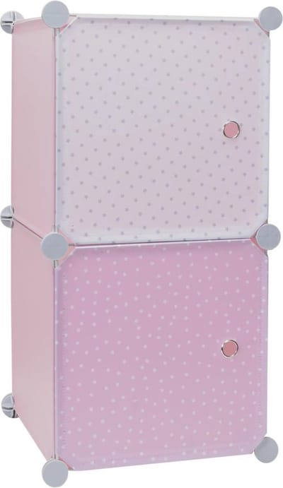 Home deco kids - Opbergkubus - 2 stuks 30x30 cm - roze