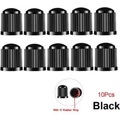 10PCS Bouchons de Valve de Pneu Cache-Tige en Plastique pour Roue de Voiture Valve de Pneu Tige de Valve d'Air Auto Vélo Camion Moto Accessoires 10pcs gray