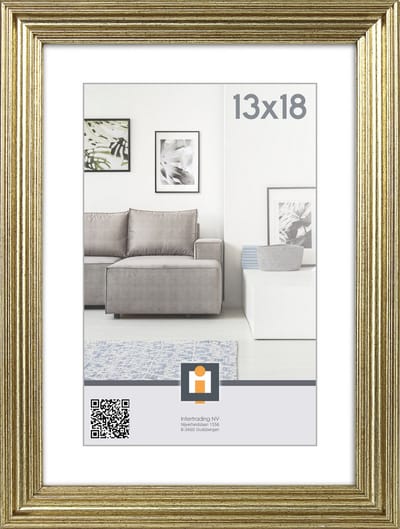 Fotolijst Salerno fotolijst 13x18cm champagne kunststof glas.