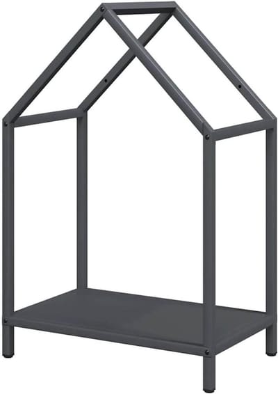 Brandhoutrek - Houtopslag binnen - Haardhout bewaren - Koudgewalst staal - 40 x 60 cm - Antraciet