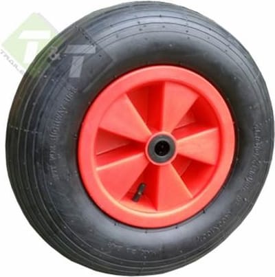 BTP - Wiel velg -Pvc luchtband - 400x80mm. as 20mm. - Aanhangwagen