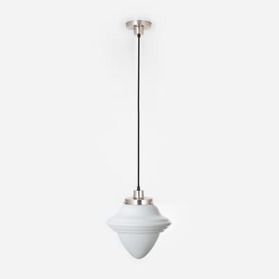 Hanglamp aan snoer Acorn Large 20's Matnikkel - Art Deco Trade