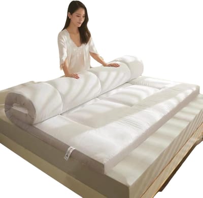 Vloerfutonmatras - Slaapmat - Comfortabel slapen - Wolkachtige vulling - 90x200cm - Wit