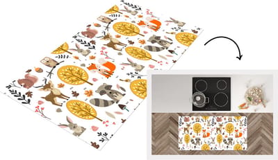 Keukenloper - Loper keuken - Design - Dieren - Bos - 120x60 cm - Keukenloper vinyl