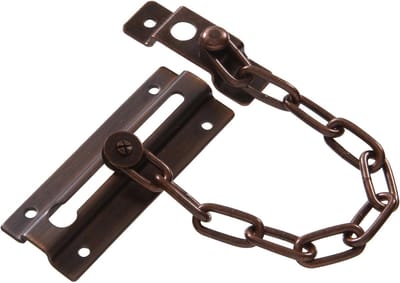 Deurketting - Veiligheidsketen - Extra Beveiliging - Met Rustpositie - 3.2 x 9.5 x 19 cm - Bronskleurig