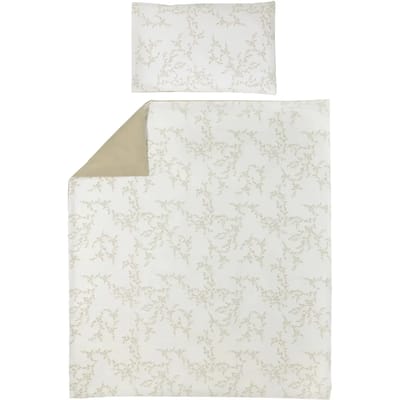 Meyco Baby Branches dekbedovertrek ledikant - sand - 100x135cm