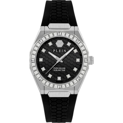 Philipp Plein Plein Deluxe Lady PWVGA0126 Horloge - Siliconen - Zwart - Ø 36 mm