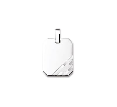 graveerhanger poli/mat zilver gerhodineerd 1329813