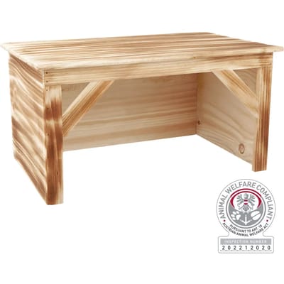 Houten en gevlamd huisje voor dwergkonijnen Trixie