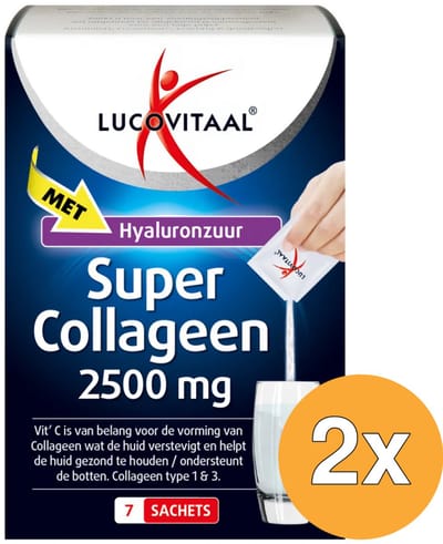 2x Lucovitaal Super Collageen 2500 Mg (7 Sachets)