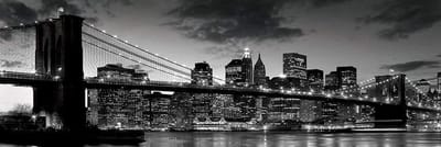 Brooklyn Bridge at Dusk Poster 30.5x91.5cm