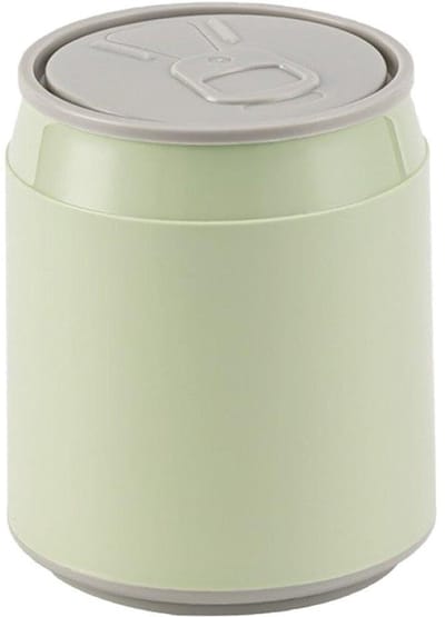 Mini-vuilnisemmer deksel, kleine bureau-afvaldoos, rond plastic afval - afvalkunsten voor badkamer, slaapkamer, keukenkantoor auto