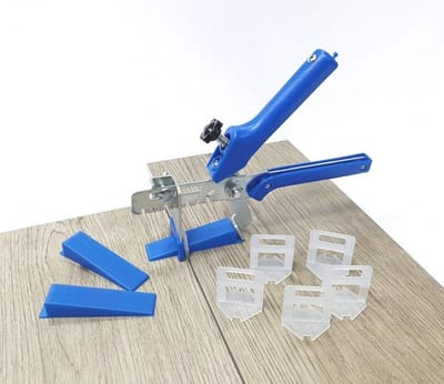 Tegelnivelleringssysteem voor perfecte tegelinstallatie - 3-12 mm dikte - 400 tabbladen + 100 wiggen