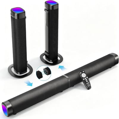 Deelbare Soundbar - 2-in-1 speaker - Home Cinema - 240 Watt Vermogen - 2.2 Kanalen - Zwart