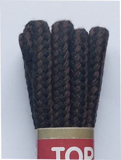 Ronilux Veter - Bruin/Zwart - Top Class - Meerkleurig - Rond - Koord Veters - Lengte 90 cm - Dikte 4 mm - Bergschoen - Wandelschoen - Schoenveter