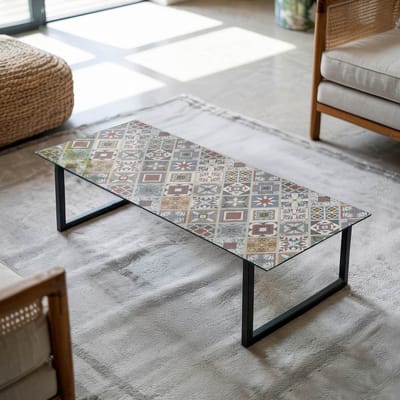 Coloray Tafelblad - Glas Voor Tafelblad - 125x50 cm - Grijs - Rechthoek Glazen Tafelblad - Tafelblad Vierkant - Salontafel Blad - Gehard Glas Tafelblad - Glazen Blad woonkamerdecoratie