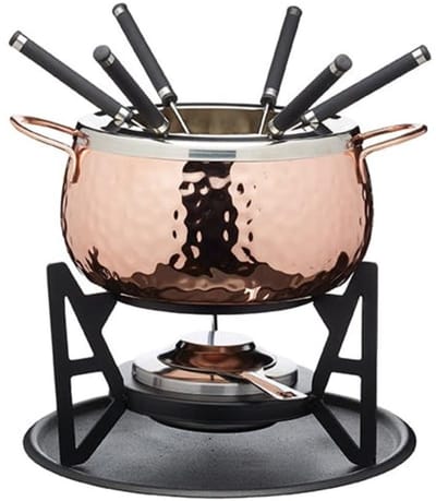 Store_9 - Fondueset - Chocolade - Luxe ervaring - Keramische kom - Geschikt voor kaas en vlees - Inclusief vorken en brander