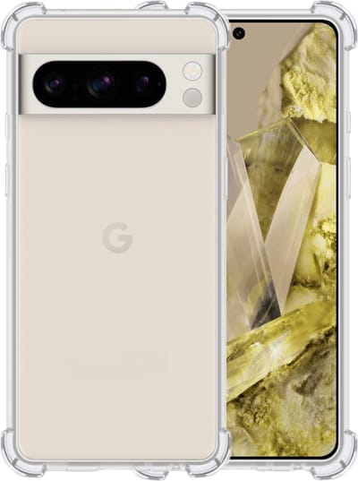 Hoesje - Geschikt voor Google Pixel 8 Pro - Sterk & Shockproof - Siliconen Case - Back Cover - Telefoon Hoes Shock Proof - Telefoonhoesjes - Transparant