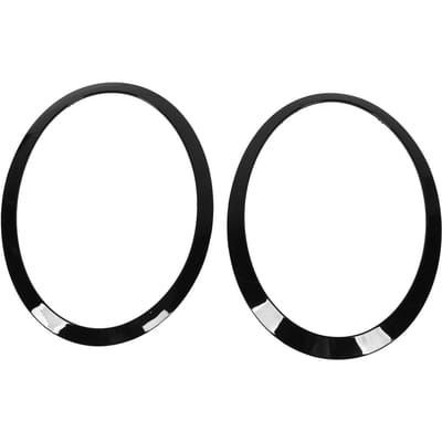1 Paar Koplamp Sierring 51137300631 Glanzend Zwart Praktische Koplamp Rand Sierring Vervanging voor Cooper 5-Deurs black