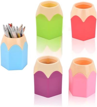 Pennenhouder set van 5 stuks, kunststof, creatief ontwerp, bureau-organizer, opbergbox penselen.
