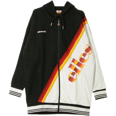 Lichtgewicht damessweatshirt met capuchon, ritssluiting en volledige ritssluiting, zwart